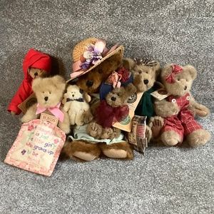 Boyds Bears Plush lot of 7 Collectable Teddy Bear Stuffed Animals